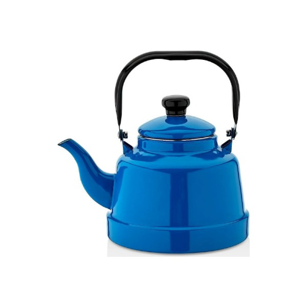 M&K Kitchen Ebru Emaye Mavi Demlik Çaydanlık 2,4 lt Vintage Nostalji Eç-18 Çay / Çaydanlık Setleri Fiyatı