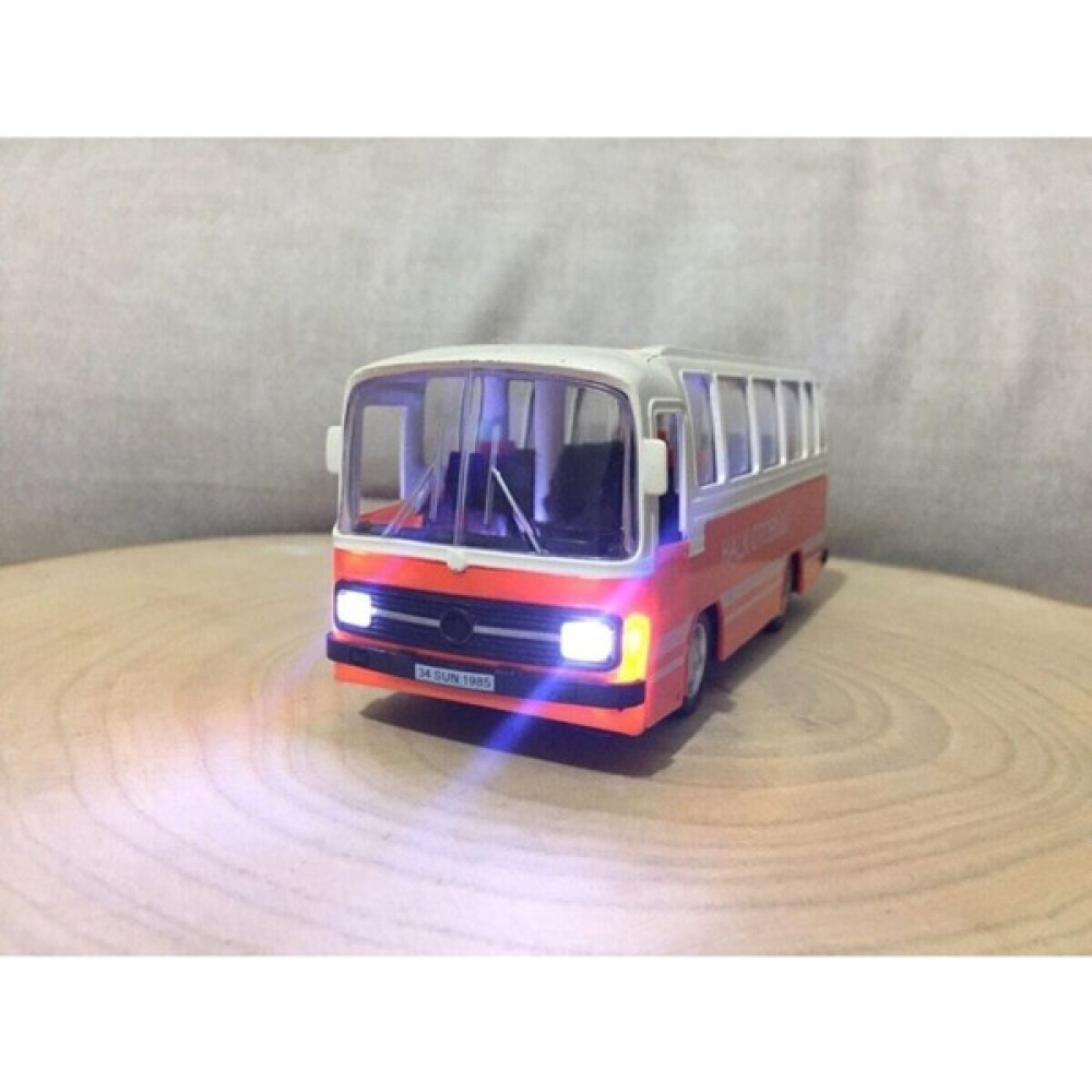 Mk Model Model Maket 1/27 Ölçek Nostalji Halk Otobüsü Sesli ve Işıklı (Turuncu) - Renkli Diğer Fiyatı