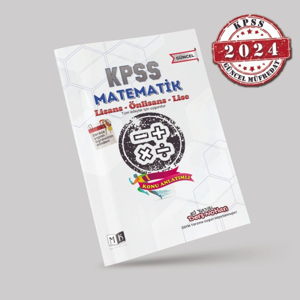 MK Yayıncılık 2024 KPSS Matematik El Yazısı Ders Notları Kitabı Ders Sınav Kitapları Fiyatı