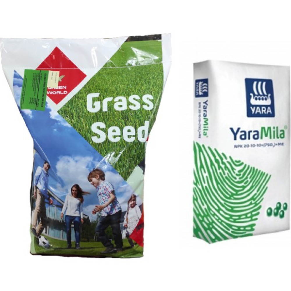 M.K. Yayla Tohumculuk 4'lü Star Karışım Ithal Çim Tohumu - 10 kg + Çim Gübresi - 10 kg Tohum Fiyatı