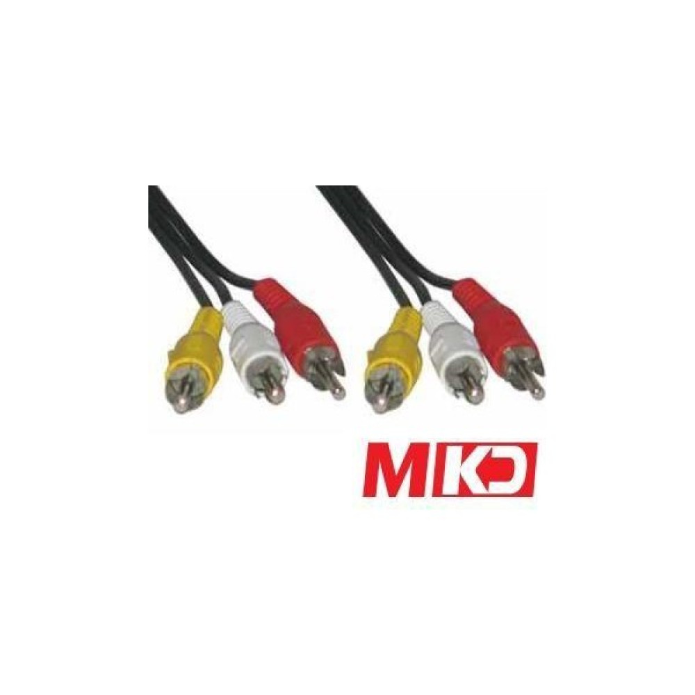 Mkd Mk-Rca22 Video Stereo Ses Rca-Rca ( Vcd Kablosu ) Kablo 1.8 Metre Mk-Rca22 Görüntü Kablosu Fiyatı