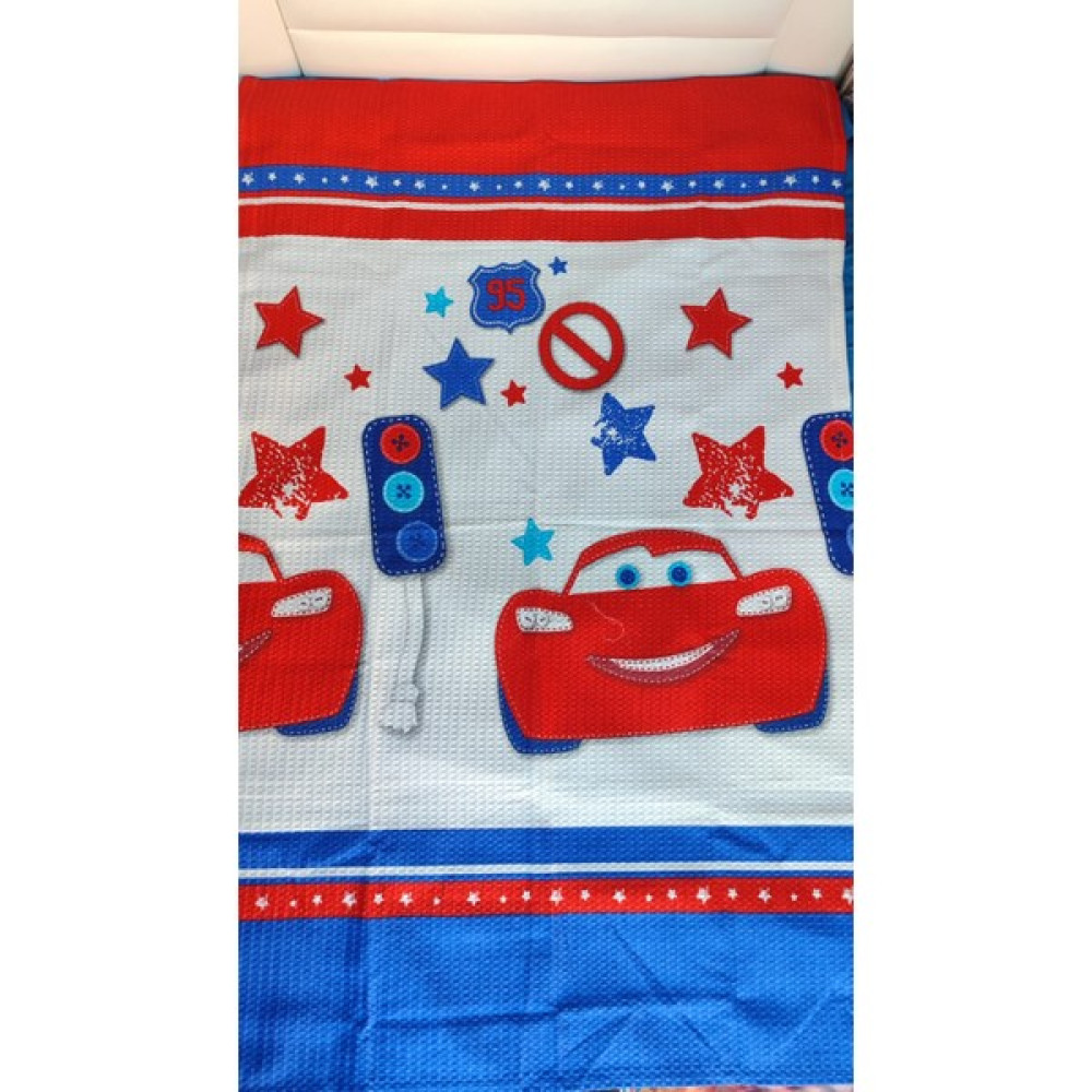 Mks Tekstil Şimşek Mcqueen Bebek Pikesi - 0 - 3 Yaş - Beyaz - Kırmızı Bebek Battaniyesi Fiyatı