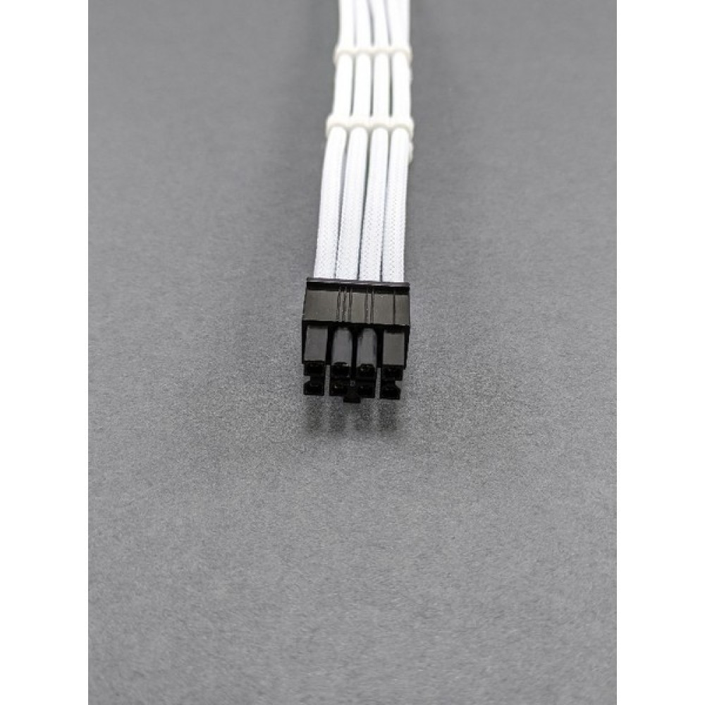 MM 8 Pin Cpu (Işlemci) Uzatma Kablosu - Beyaz Sleeved Güç Kablosu Fiyatı