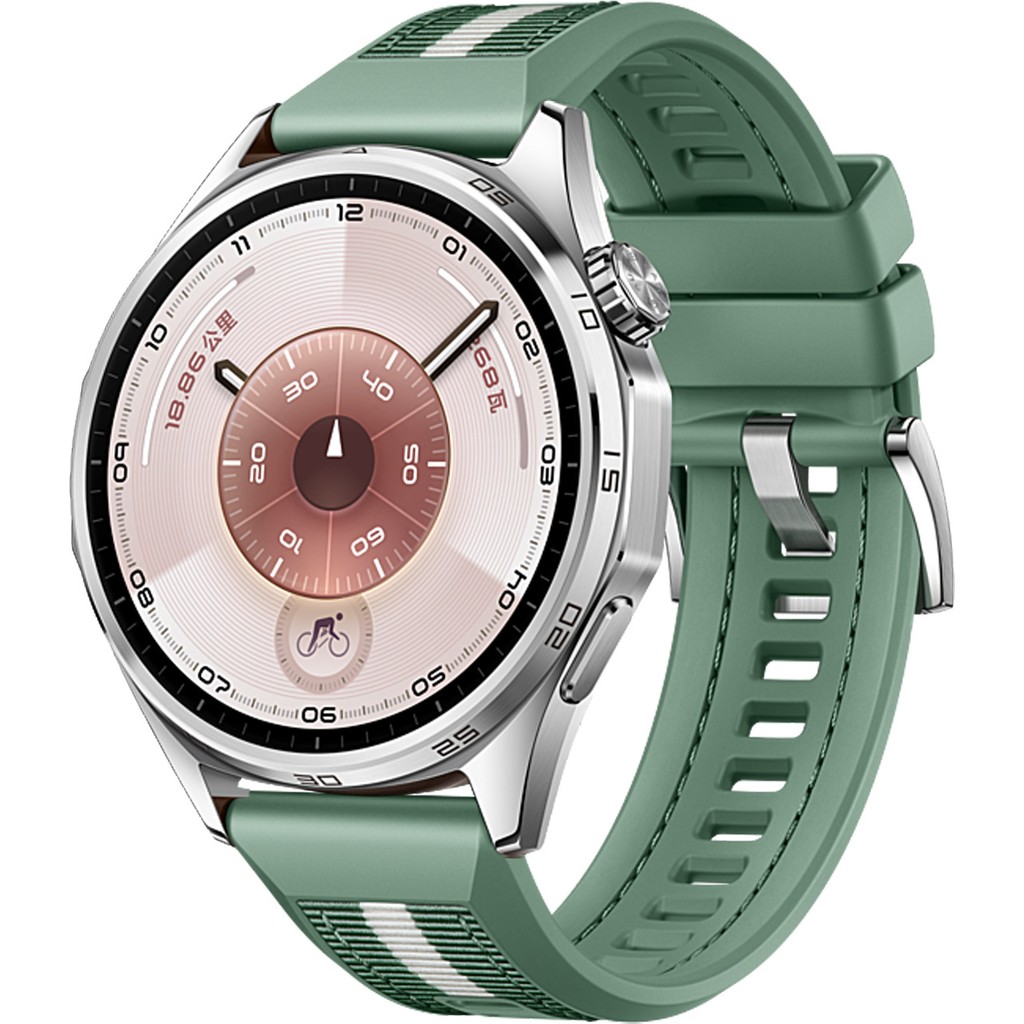 MMP Shop Huawei Watch Gt6 46MM Uyumlu Metal Tokalı Dikiş Detaylı Spor Silikon Kordon - Haki Cep Telefonu Fiyatı