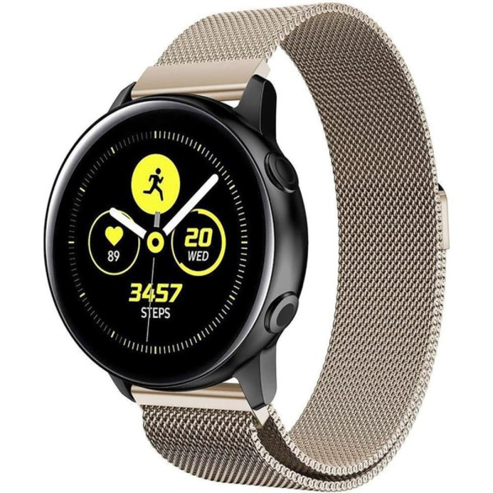 MMP Shop Samsung Galaxy 4 5 6 7 Fe 40 44MM Classic 42 43 46 47MM Uyumlu 20MM Metal Örğü Hasır Manyetik Kordon - GLX Watch 4-5-6-7-Fe - Taba Giyilebilir Teknoloji Aksesuarları Fiyatı