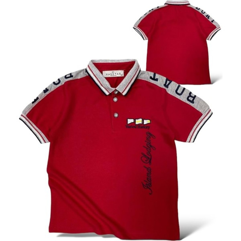 Mnk Baby & Kids Polo Yaka Lakost Çocuk Tişört MNK0505 Erkek Çocuk Sweatshirt Fiyatı