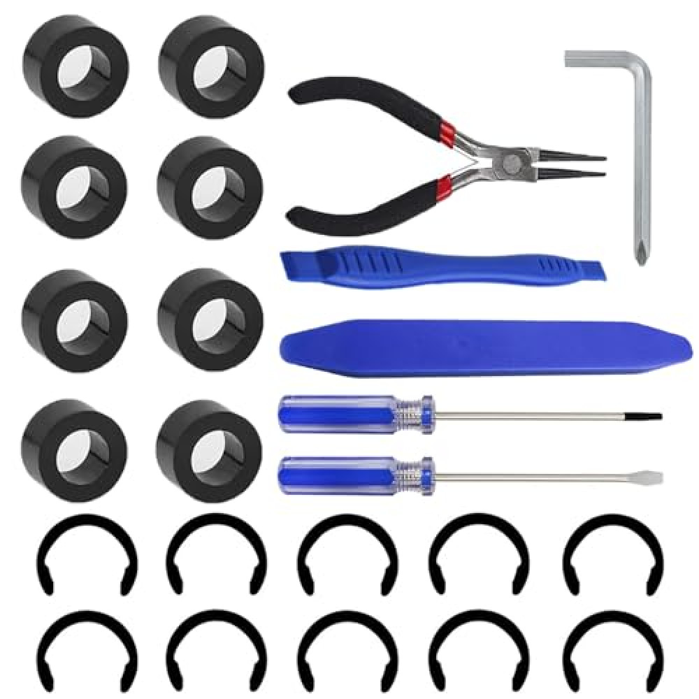 Moalaok 24 Packs Rubber from Moving Retaining Clip Rings Rubber Roller Replacements Sets Compatible with Cricut Maker/Maker 3 Only Rubber Roller Resolution for Cricut Maker Complete Repair Tools