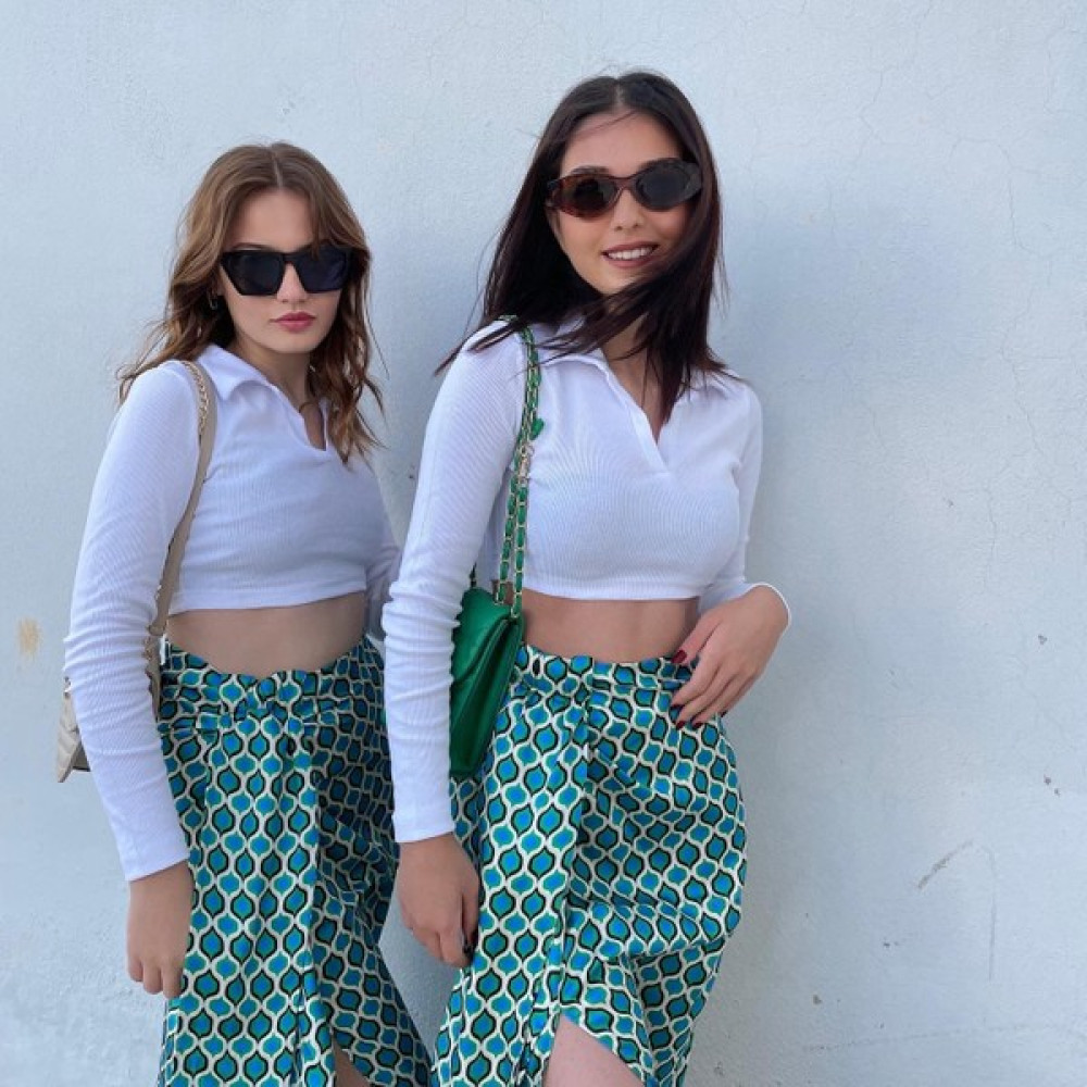 Moana Butik Polo Yaka Beyaz Crop Bluz Bluz Fiyatı