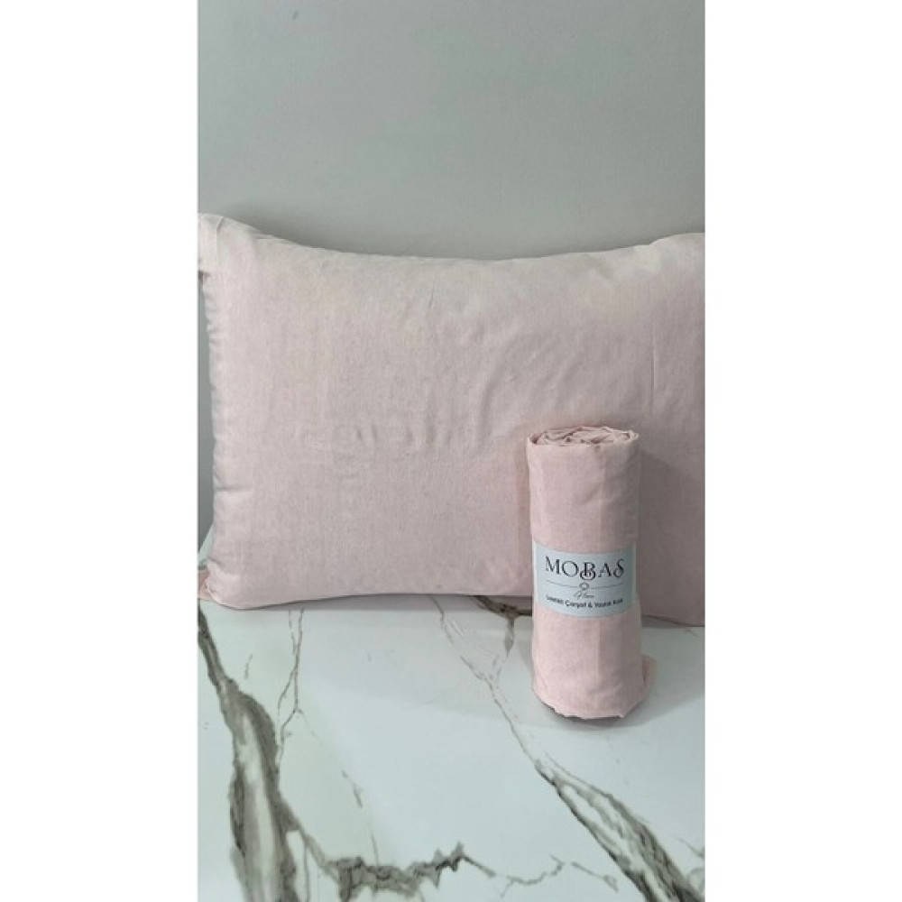 Mobaş Tek Kişilik Lastikli Çarşaf ve Yastık Kılıfı - 120x200 - Pudra Çarşaf Fiyatı