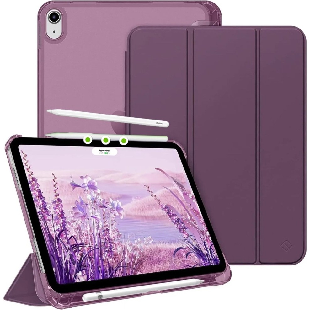 MobaxAksesuar Apple iPad Air 11inç M2/M3 2025-2024 Kılıf Flip Cover Kalem Bölmeli PC Case - Mor - iP Air 11inç Tablet Kılıfı Fiyatı