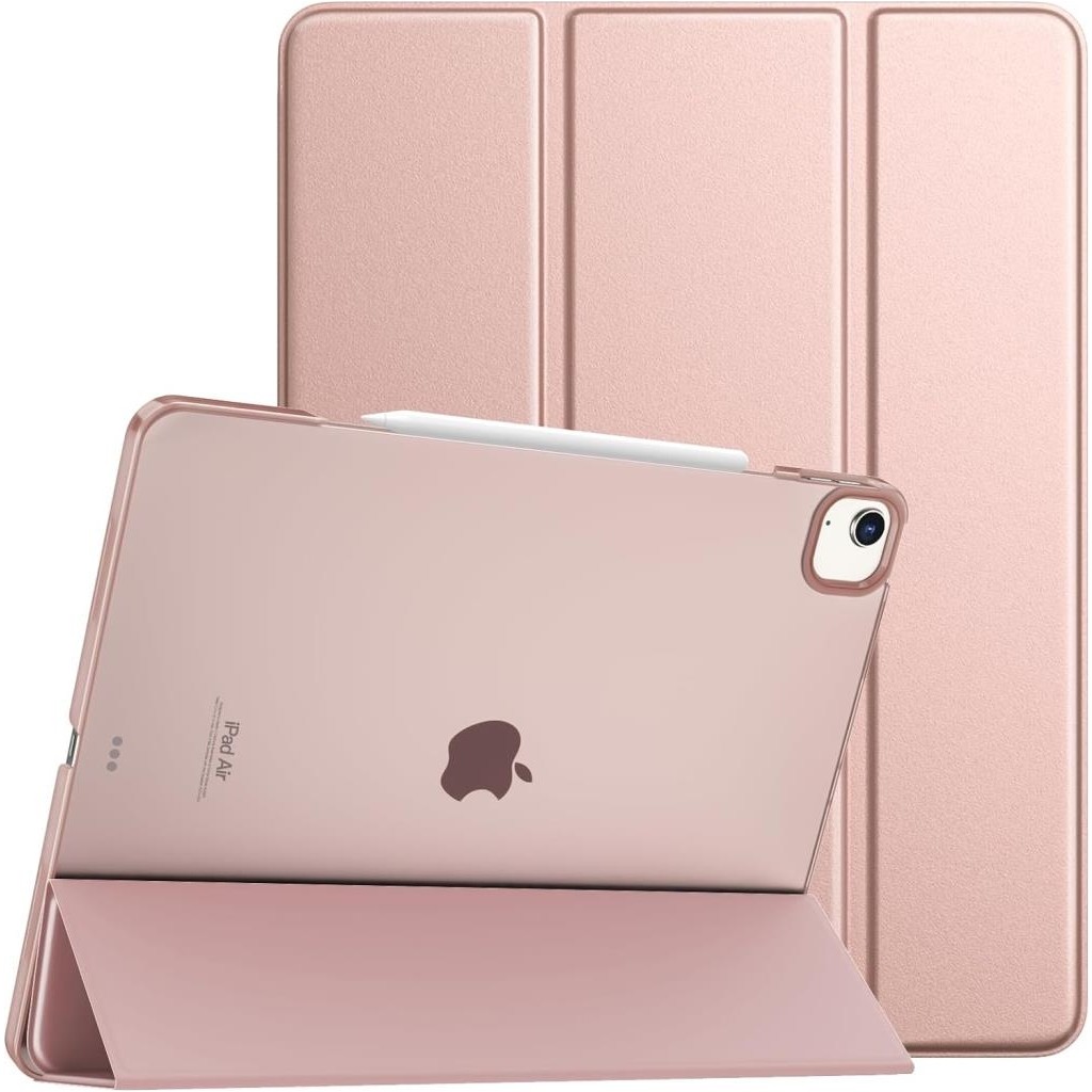 MobaxAksesuar Apple iPad Air 13inç M2/M3 Kılıf PU Deri Smart Standlı Case A2898 A2899 A2900 - Rose Gold - iP Air 13inç Tablet Kılıfı Fiyatı
