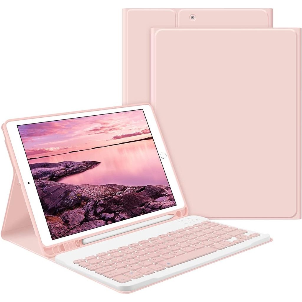 MobaxAksesuar Apple iPad Air 3 10.5" Kılıf Kablosuz Klavyeli Kılıf Mobax A2152 A2123 A2153 A2154 - Açık Pembe - iP Air 3 10.5 Tablet Kılıfı Fiyatı