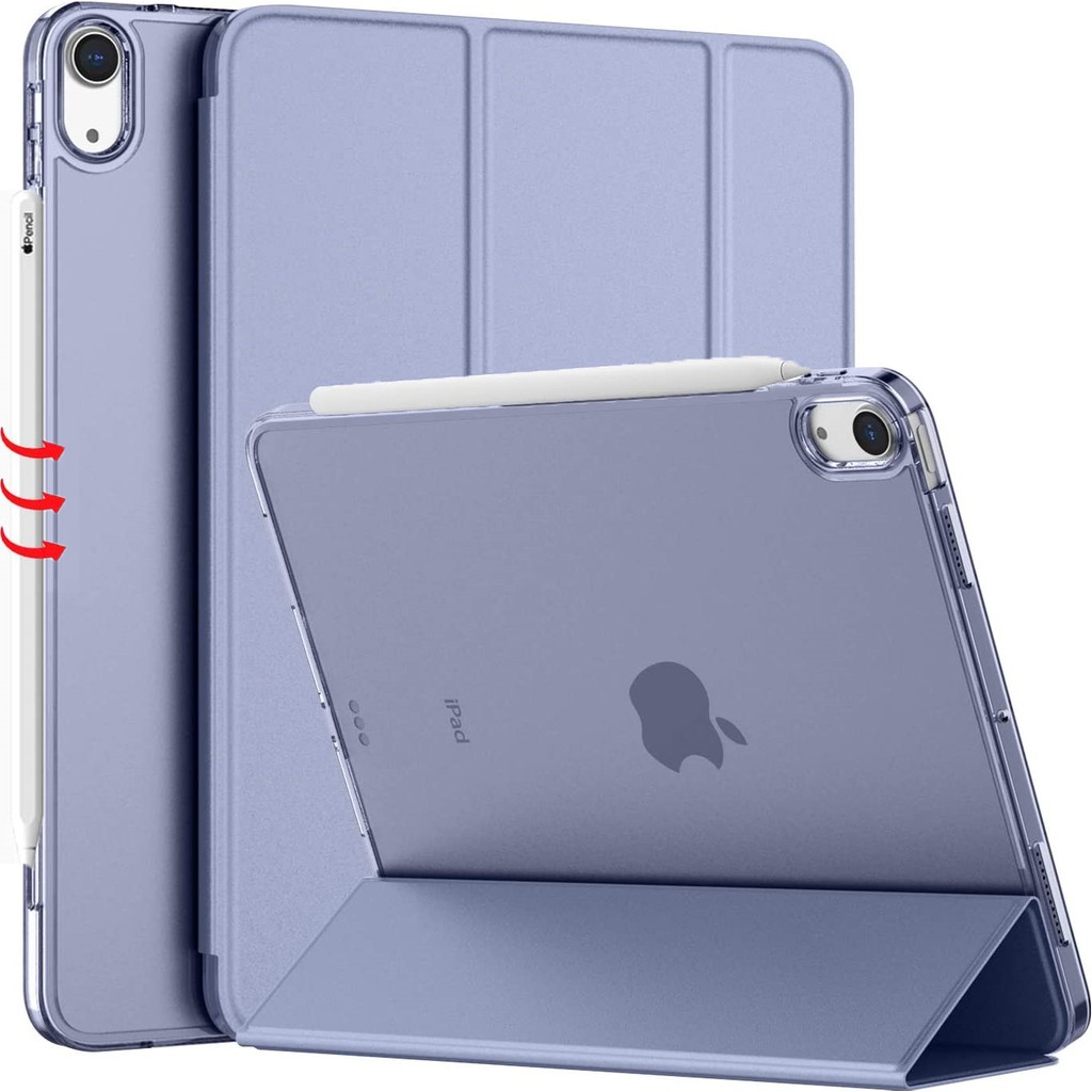 MobaxAksesuar Apple iPad Air 4 10.9" Kılıf Pu Deri Smart Standlı Case A2072 A2316 A2324 A2325 - iP Air 4 10.9 - Lavendery Gray Tablet Kılıfı Fiyatı