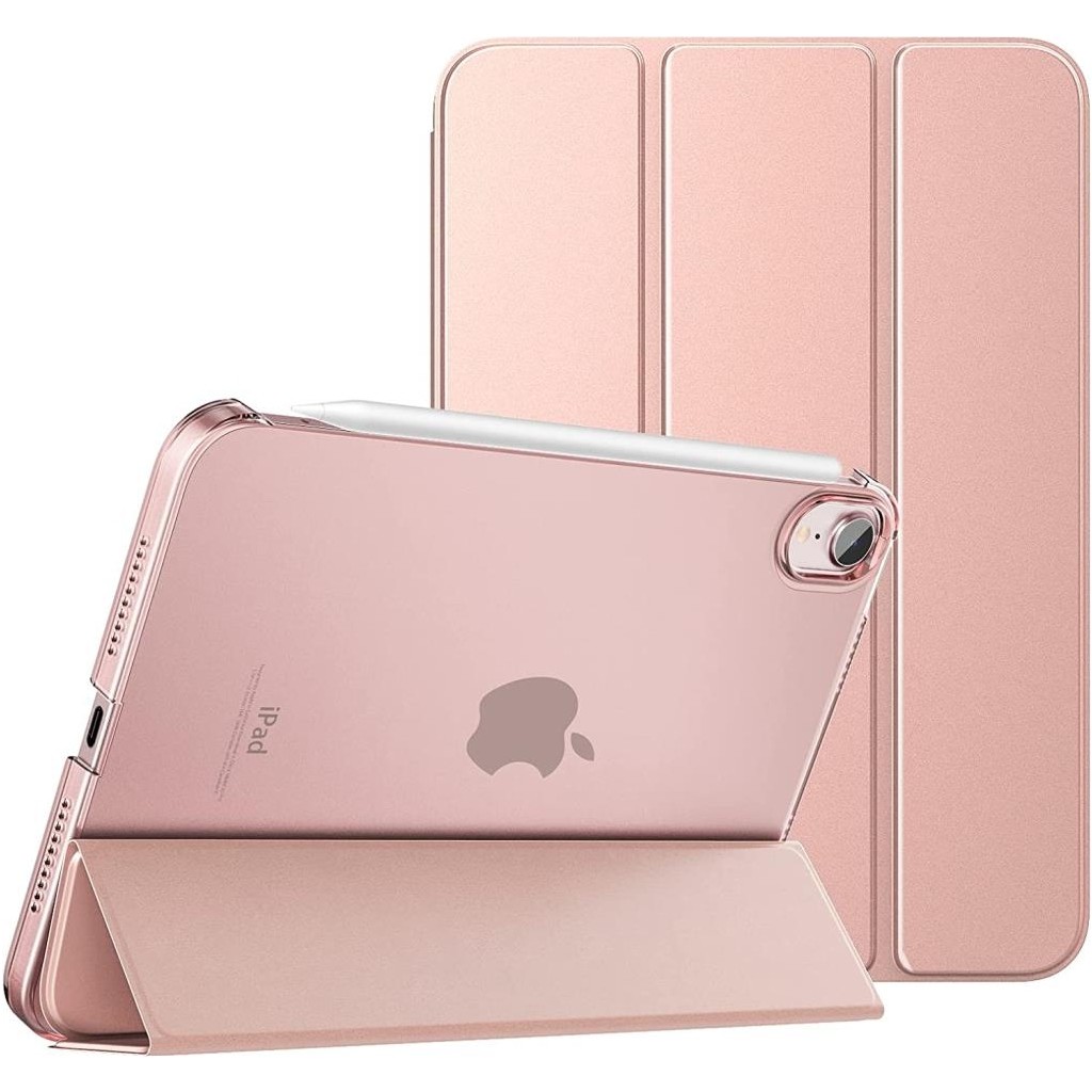 MobaxAksesuar Apple iPad Mini 7 (A17 Pro) Mini 6 Kılıf PU Deri Smart Standlı Case 2021-2024 - iP Mini 6/7 - Rose Gold Tablet Kılıfı Fiyatı