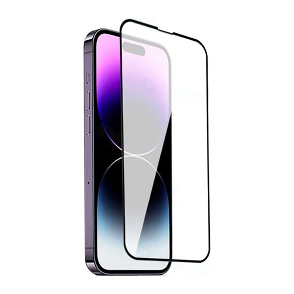 MobaxAksesuar Apple iPhone 14 Pro zore Anti Statik Temperli Cam Ekran Koruyucu - Siyah Cep Telefonu Ekran Koruyucusu Fiyatı