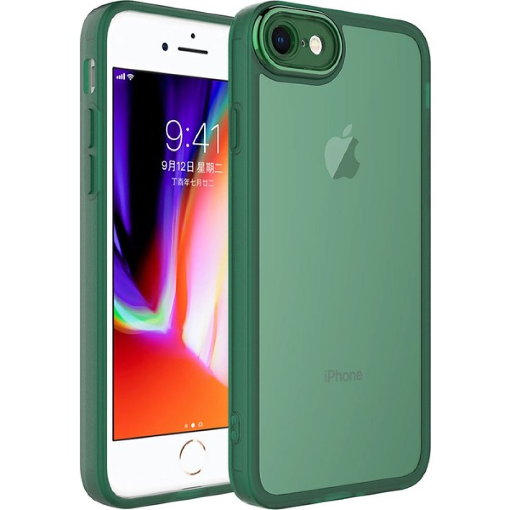 MobaxAksesuar Apple iPhone Se 2020 Kılıf Kamera Korumalı Transparan Post Kapak - Koyu Yeşil - iPhone SE 2 Cep Telefonu Kılıfı Fiyatı