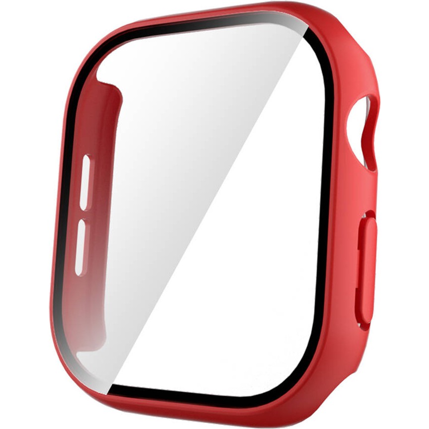 MobaxAksesuar Apple Watch 10/11 Serisi 42mm Sert PC Kasa ve Ekran Koruyucu 35 - Kırmızı - App 10/11 42mm Cep Telefonu Ekran Koruyucusu Fiyatı