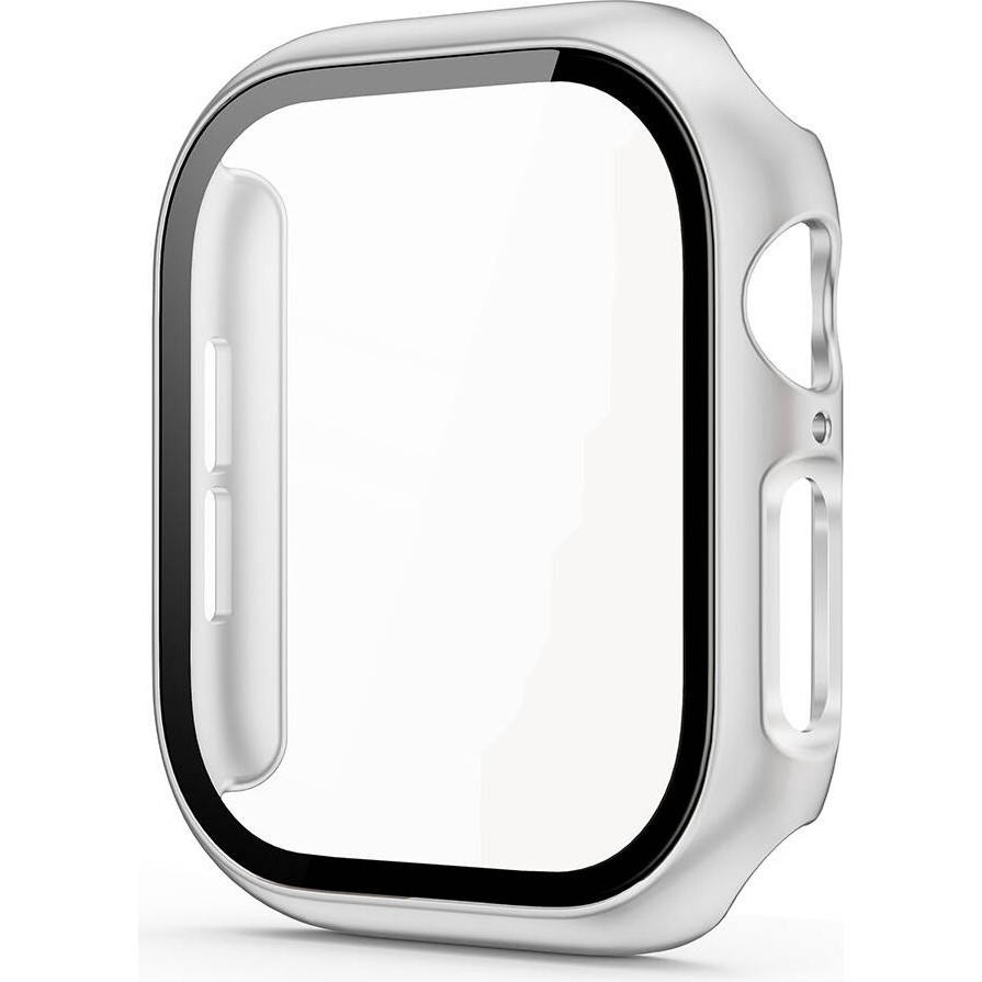 MobaxAksesuar Apple Watch 7/8/9 41mm Full Kasa Korumalı Ekran Koruyucu - Gümüş - Ap 41mm Cep Telefonu Ekran Koruyucusu Fiyatı