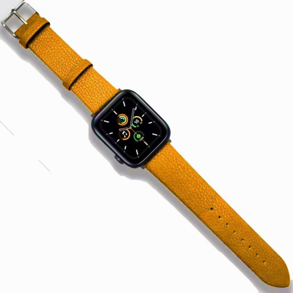 MobaxAksesuar Huawei Watch Gt Gt2 GT2E Gt3 Pro 46MM Kordon Deri Hermes Kordon 22MM - Sarı - Huawei 22mm Giyilebilir Teknoloji Aksesuarları Fiyatı