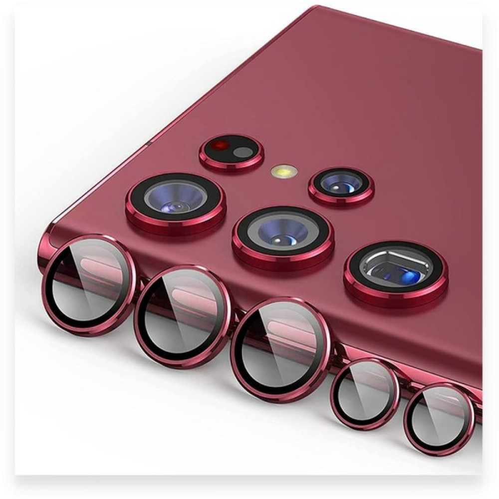 MobaxAksesuar Samsung Galaxy S23 Ultra Kamera Lens Koruyucu Lens Lens Koruyucu Sm - Kırmızı - Glx S23 Ultra Cep Telefonu Ekran Koruyucusu Fiyatı