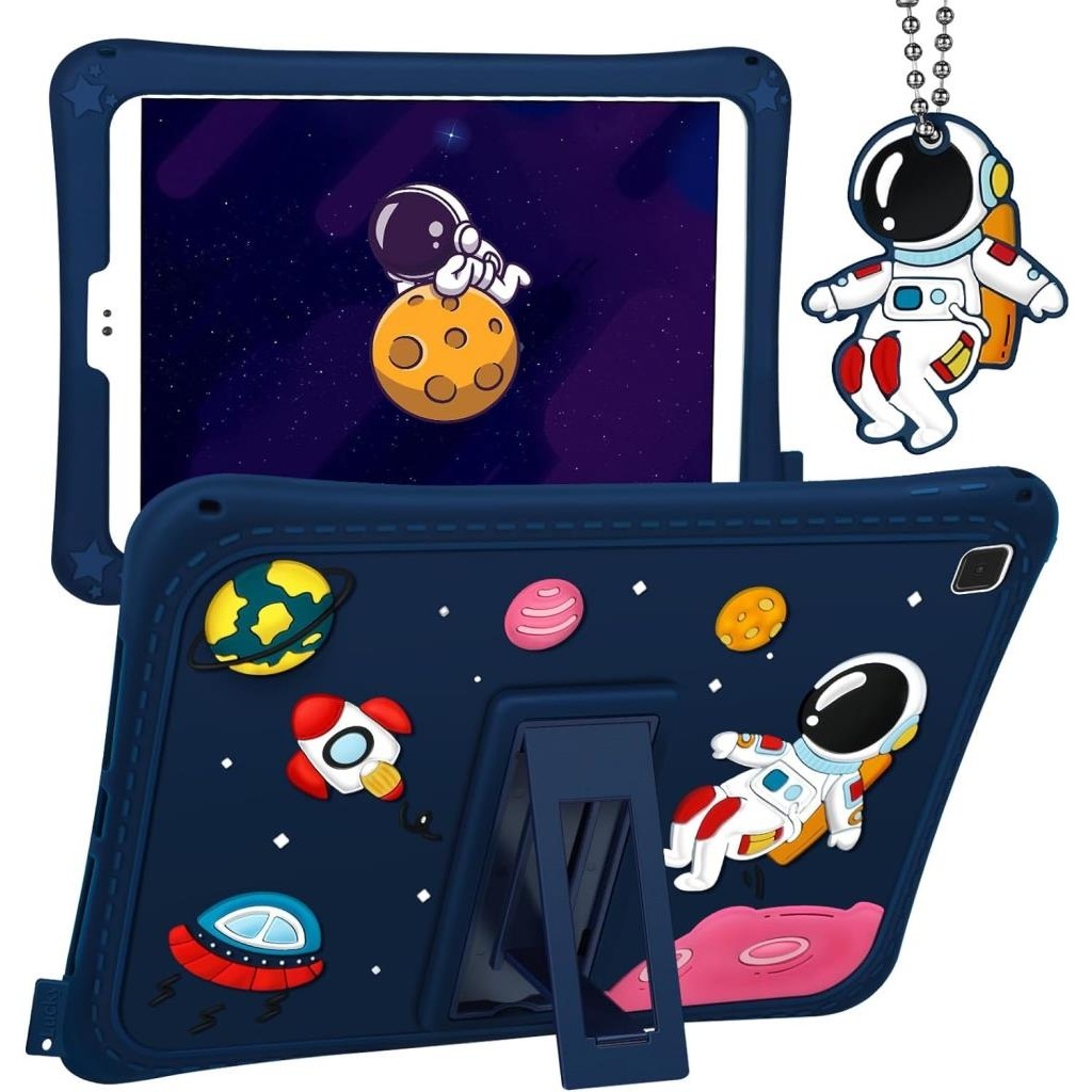 MobaxAksesuar Samsung Galaxy Tab A 8.0 T290 Kılıf Çocuklara Özel Karakter Baskılı Standlı Sevimli Astronot T295 T297 - Galaxy Tab A8 SM-T290 - Renkli Tablet Kılıfı Fiyatı