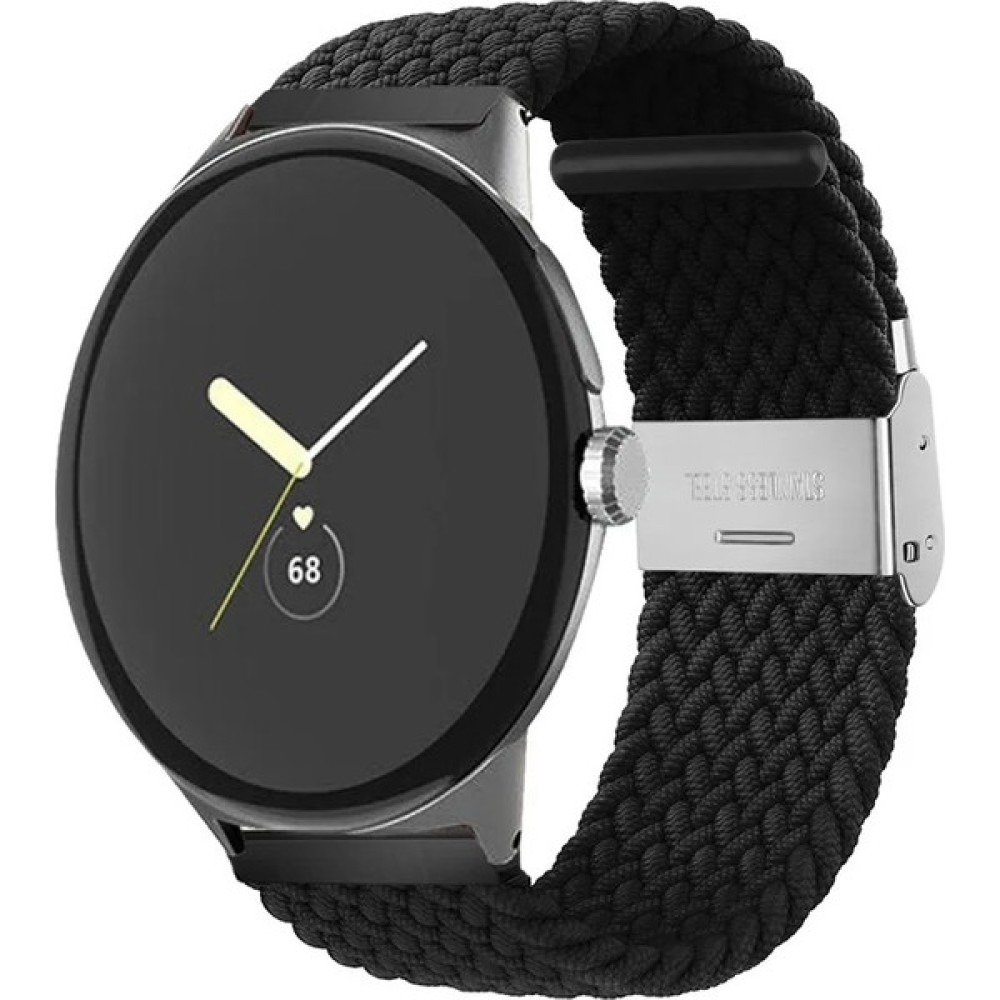 MobaxAksesuar Samsung Galaxy Watch Gear S2 3 41MM 42MM Active 2 40MM 44MM Kordon Metal Klipsli Flexi Örgü - Samsung 20mm - Siyah Giyilebilir Teknoloji Aksesuarları Fiyatı