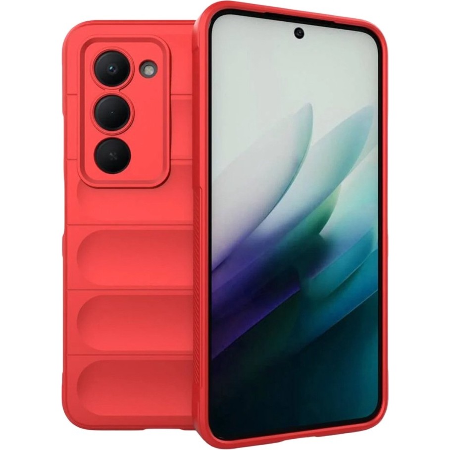 MobaxAksesuar Xiaomi Redmi 15 4G / 5G Kılıf Elde Tutma Kolaylıkla Kaydırmaz Kenar Line Dizayn Optietnik Kapak - Kırmızı Cep Telefonu Kılıfı Fiyatı