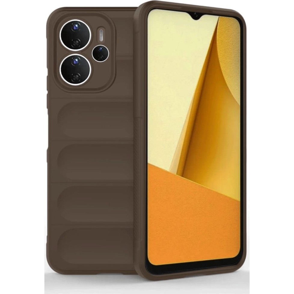 MobaxAksesuar Xiaomi Redmi Note 14 4g Kılıf Elde Tutma Kolaylıkla Kaydırmaz Kenar Line Dizayn Optietnik Kapak - Kahverengi - Redmi Note14 4G Cep Telefonu Kılıfı Fiyatı