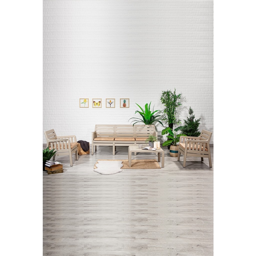 Mobetto Lara 3+1+1+S Balkon Bahçe Oturma Grubu – Cappucino - Cappuccino Koltuk Takımı / Seti Fiyatı