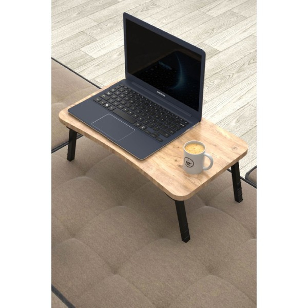 Mobezzo Laptop Sehpası Seyyar Kahvaltı Masası Katlanır Çalışma Sehpası Atlantik Çam - 59 x 35 cm - Kahverengi Sehpa Fiyatı