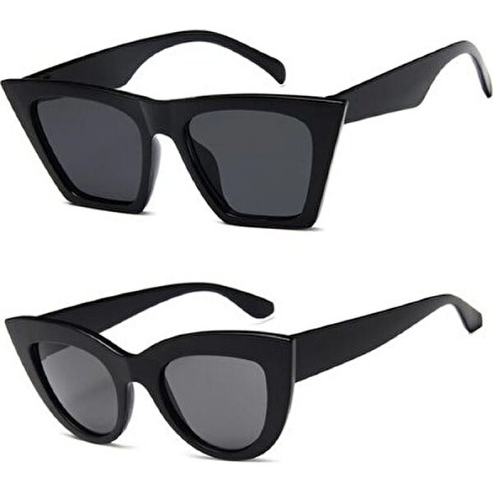 Mobgift 2'li Cat Eye Dörtgen Güneş Gözlüğü (Siyah) - Cat Eye Oval Güneş Gözlüğü (Siyah) - Siyah - Siyah Kadın Güneş Gözlükleri Fiyatı