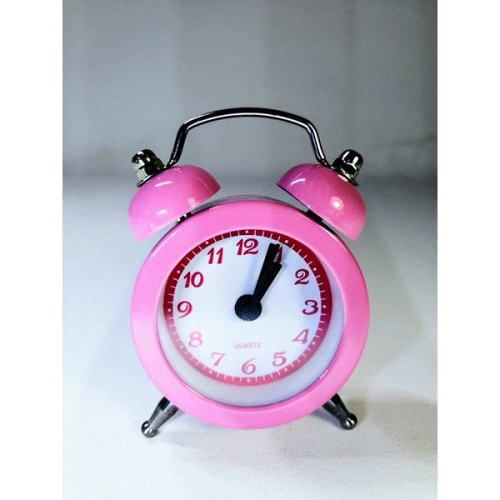 Mobgift Analog Metal Mini Çalar Saat (Pembe) - Pembe Masa Saati Fiyatı