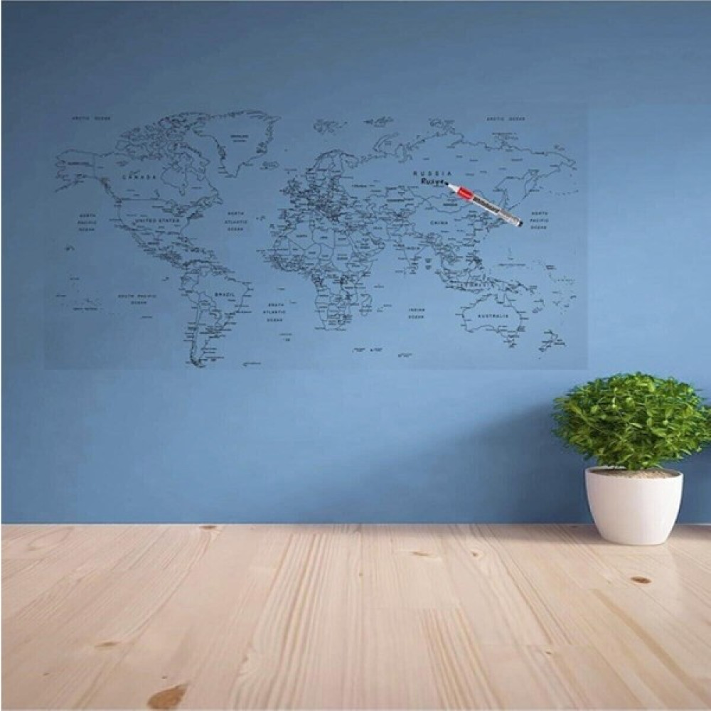Mobgift Dünya Haritası Duvar Stickerı 110 x 56 cm Şeffaf Harita & Küre Fiyatı