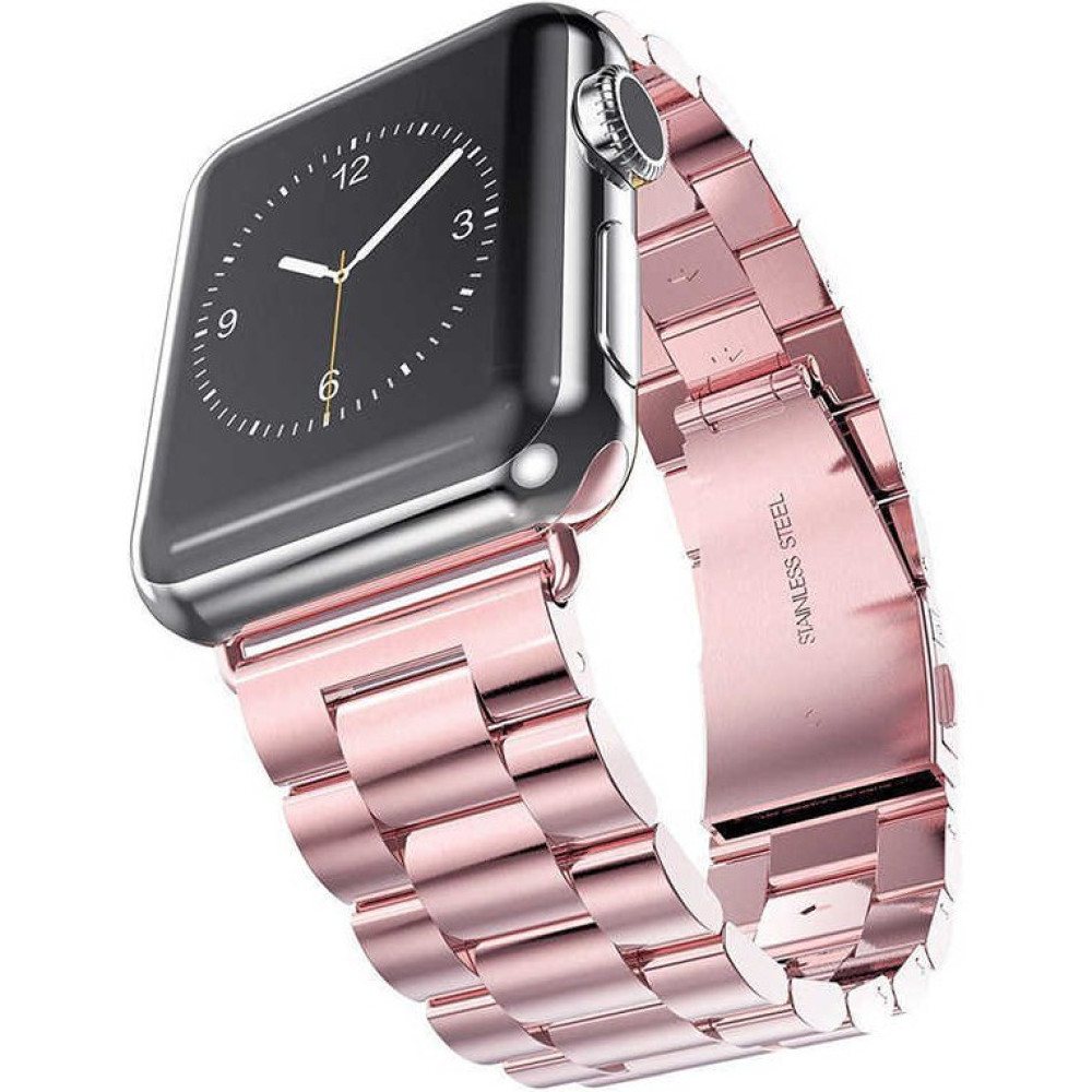 Mobicas Apple Watch Se 3 (40MM) Uyumlu Klasik Metal Kordon-04 Rose Gold Diğer Fiyatı