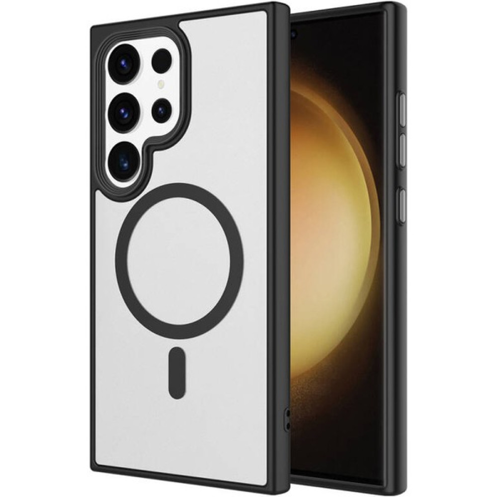 Mobicas Galaxy S24 Ultra Için Kılıf Sert Pc Arka Yüzey Wireless Şarj Özellikli Flet Magsafe Kapak Siyah Cep Telefonu Kılıfı Fiyatı