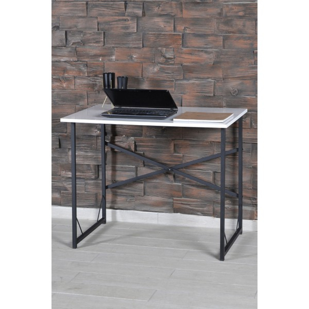Mobigoom Çalışma Masası Laptop Bilgisayar Masası Ofis Masası - Y: 72 cm D: 60 cm G: 90 cm - Beyaz Çalışma Masası Fiyatı