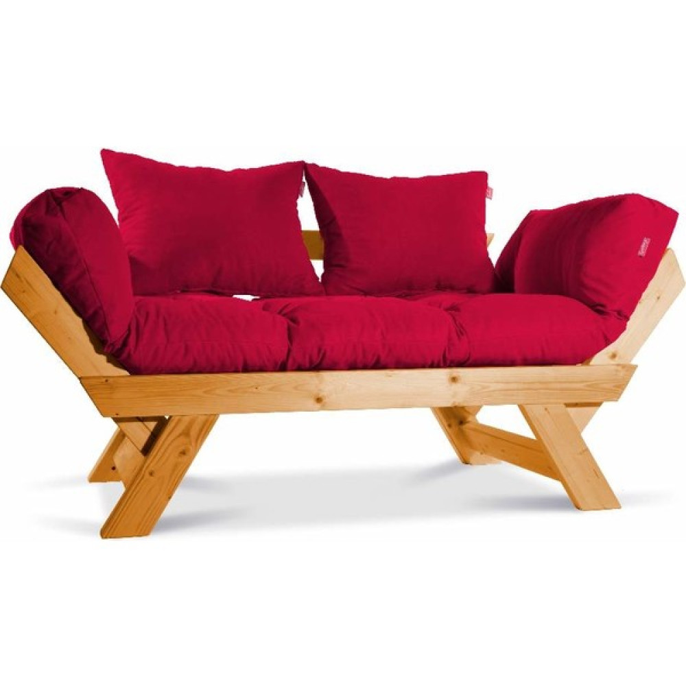 Mobil Deco Kombin Wood Ahşap Iki Kişilik Koltuk Bahçe Koltuğu Yataklı Ceviz Kırmızı Tekli Koltuk & Berjer Fiyatı