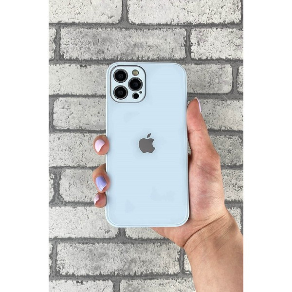 MobileGaraj Apple iPhone 12 Pro Logolu Kamera Korumalı Lansman Gerçek Cam Kapak - Buz Mavisi Cep Telefonu Kılıfı Fiyatı