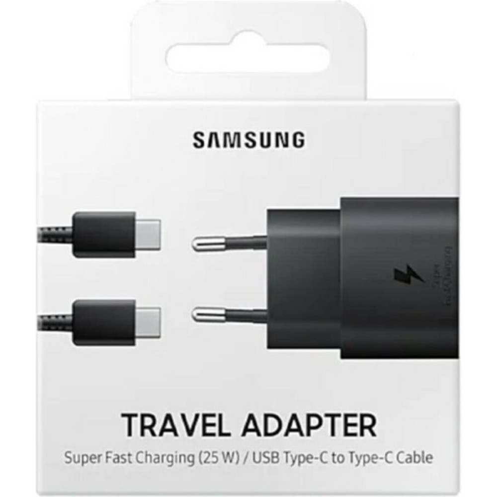 MobileGaraj Samsung S8, S8 Plus, S9, S9 Plus TA80 25W Şarj Başlığı ve Type-C To Type-C 1m Siyah Kablo Cep Telefonu Şarj Cihazı Fiyatı
