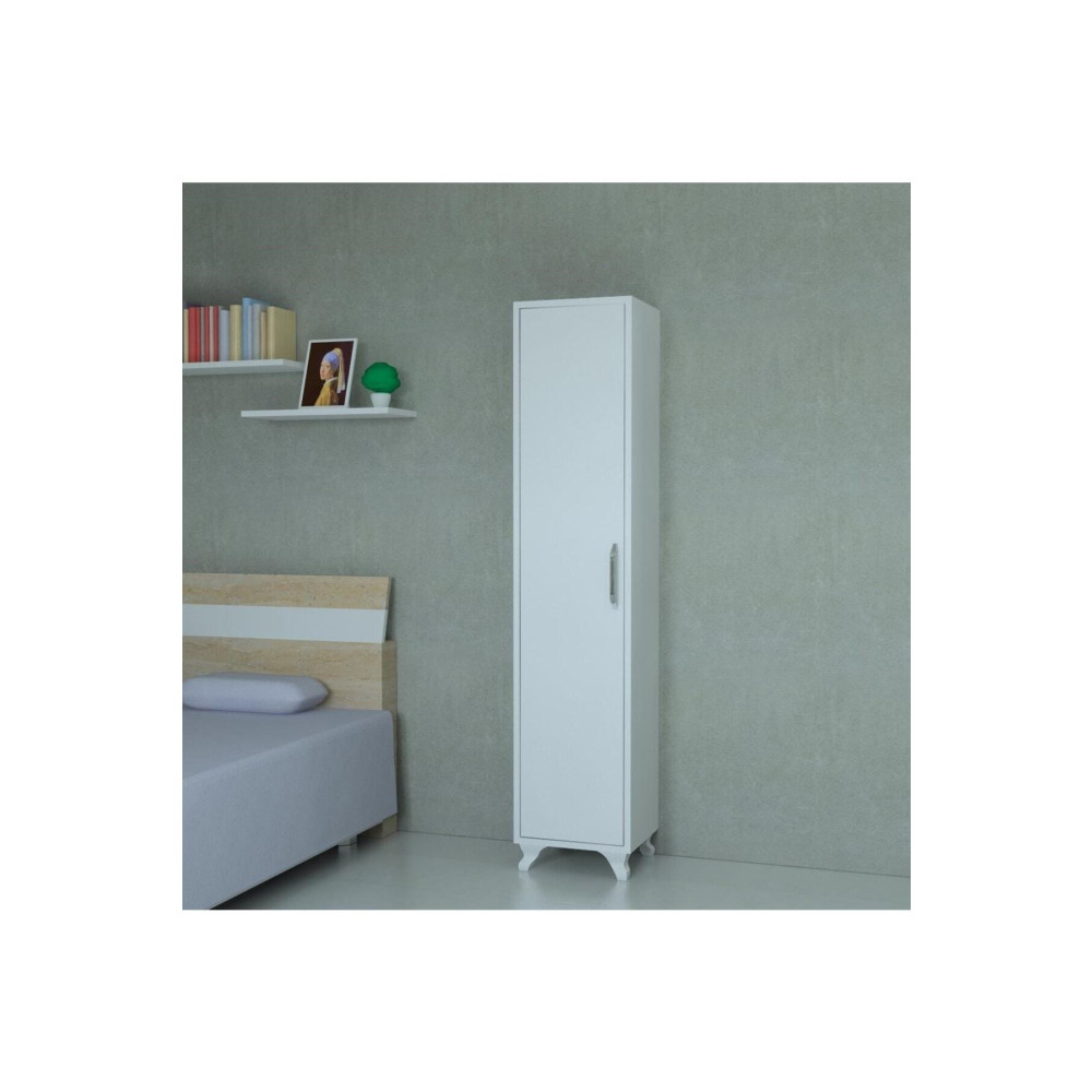 MOBİLİQUE Çok Amaçlı Beyaz Raflı Gardrop 159 cm Beden Gardrop & Dolap Fiyatı