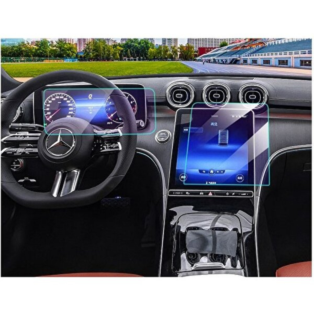 Mobilite Mercedes Yeni C Seri Navigasyon ve Direksiyon Arkası Dijital Gösterge Uyumlu Nano Ekran Koruyucu Oto Teypleri Fiyatı