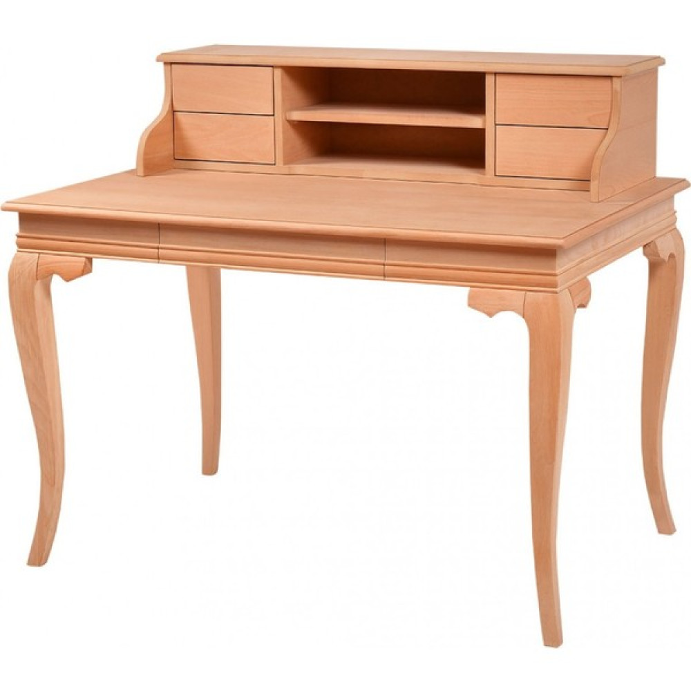 Mobilya Baba Vincent Rustik Raflı Çalışma Masası 120’LIK Cilasız Ham - 120 x 80 x 103 cm - Naturel Çalışma Masası Fiyatı