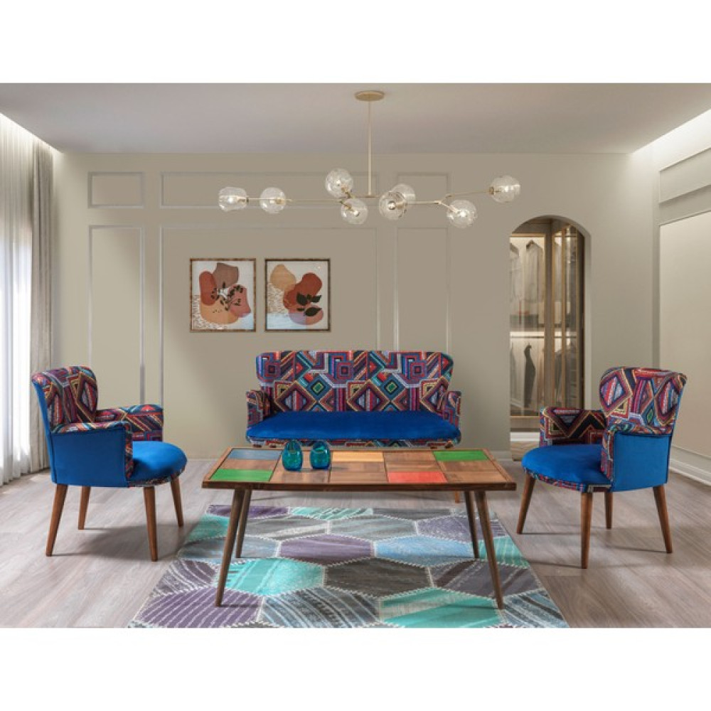 Mobilya Bazarı Bienvelle Mavi 2+1+1+Sehpalı Çay Seti, Koltuk Takımı (Balkon, Salon, Ofis, Cafe) Koltuk Takımı / Seti Fiyatı