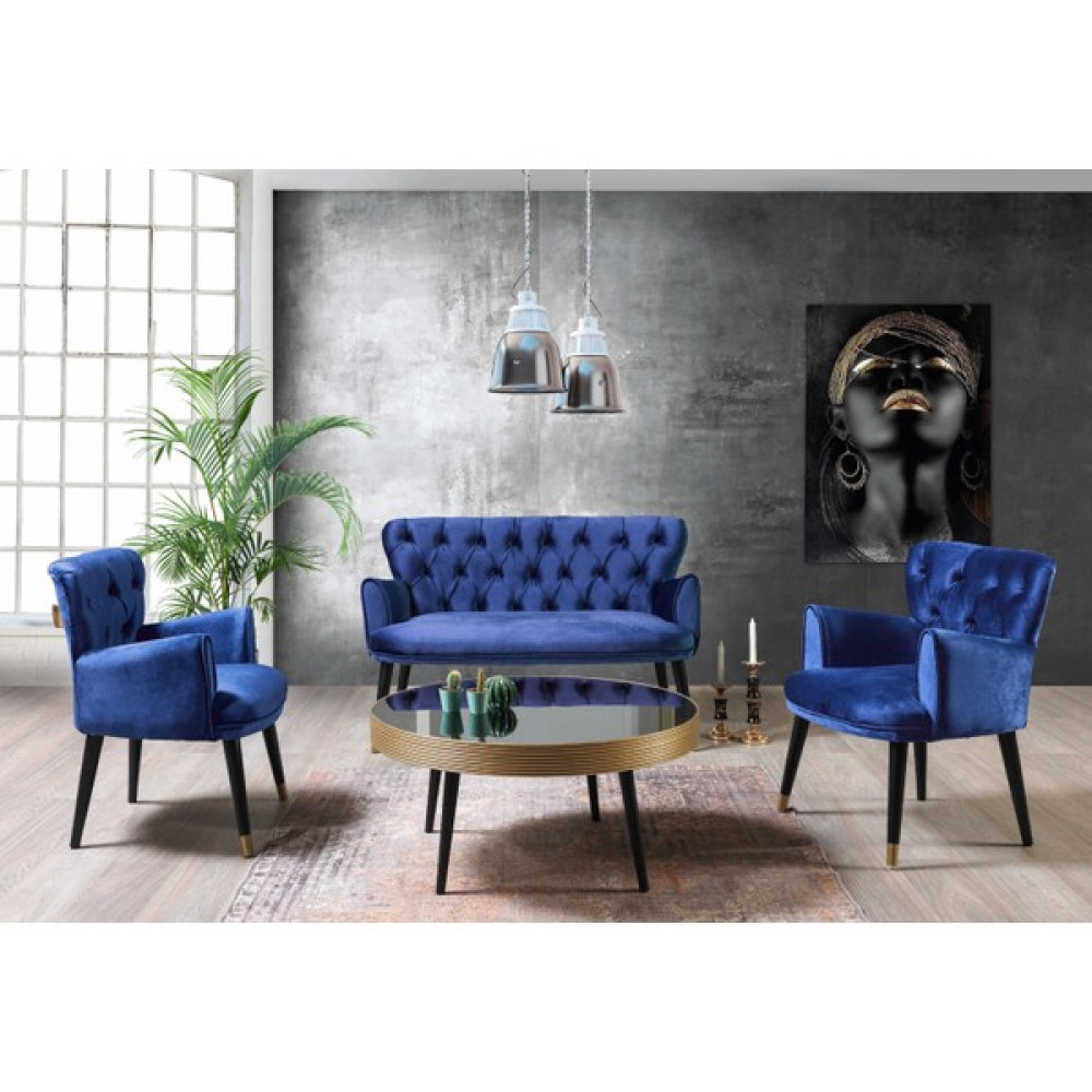 Mobilya Bazarı Vega Mavi 2+1+1 Çay Seti, Koltuk Takımı (Balkon, Salon, Cafe, Ofis) Koltuk Takımı / Seti Fiyatı