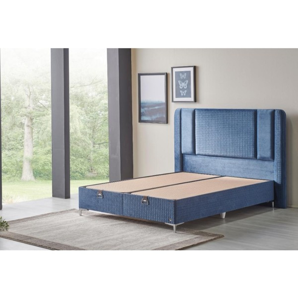 Mobilya Dükkanım Md Blue Diamond 160X200 Çift Kişilik Baza, Başlık Seti CB1401 - Renkli - 160 x 200 cm Baza Fiyatı