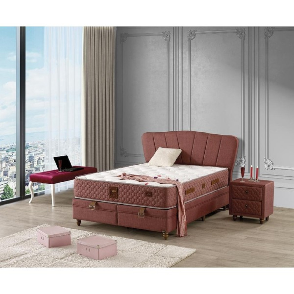 Mobilya Dükkanım Pink 150X200 Çift Kişilik Yatak, Baza, Başlık Seti EY112A - Renkli - 150 x 200 cm Baza Fiyatı