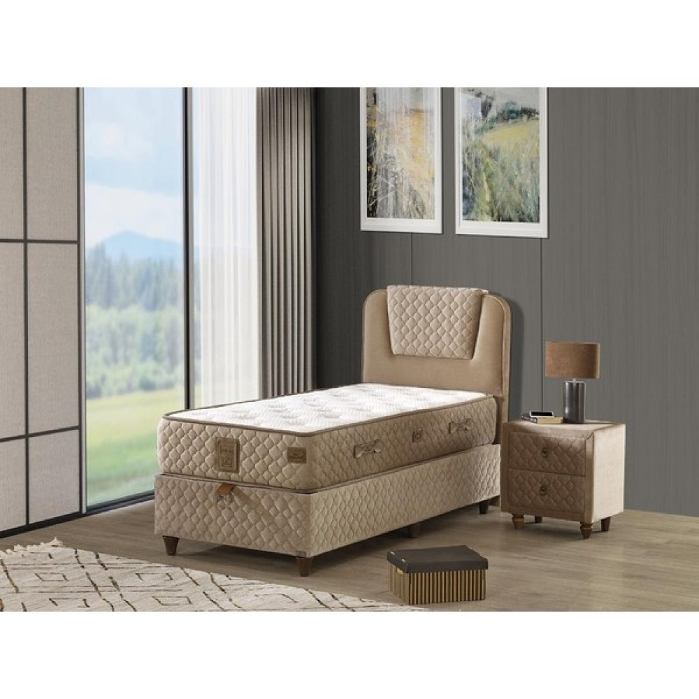 Mobilya Dükkanım Relax 2 120X200 Tek Kişilik Yatak, Baza, Başlık Seti EY117B - Renkli - 120 x 200 cm Baza Fiyatı