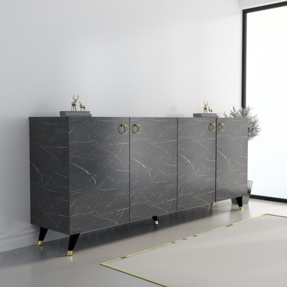 Mobilya Gezegeni Akasya Konsol K10 Bendır Mermer Renk 160 cm - 40 x 40 cm - Renkli Konsol Mobilya Fiyatı