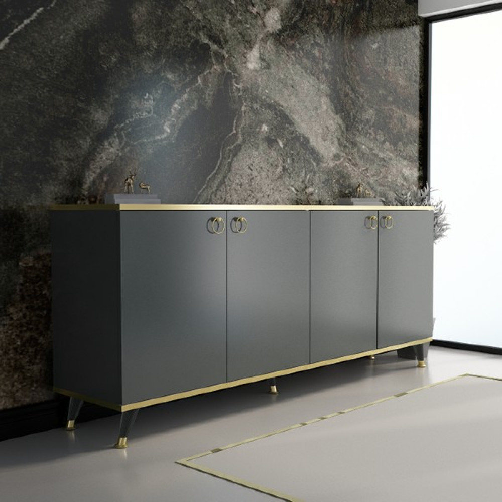 Mobilya Gezegeni Karen Gold Konsol K20 Koyu Gri 160 cm - 40 x 40 cm - Renkli Konsol Mobilya Fiyatı