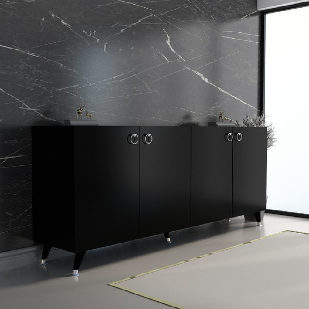 Mobilya Gezegeni Siyah Akasya Konsol K10 160 cm - 40 x 40 cm - Renkli Konsol Mobilya Fiyatı